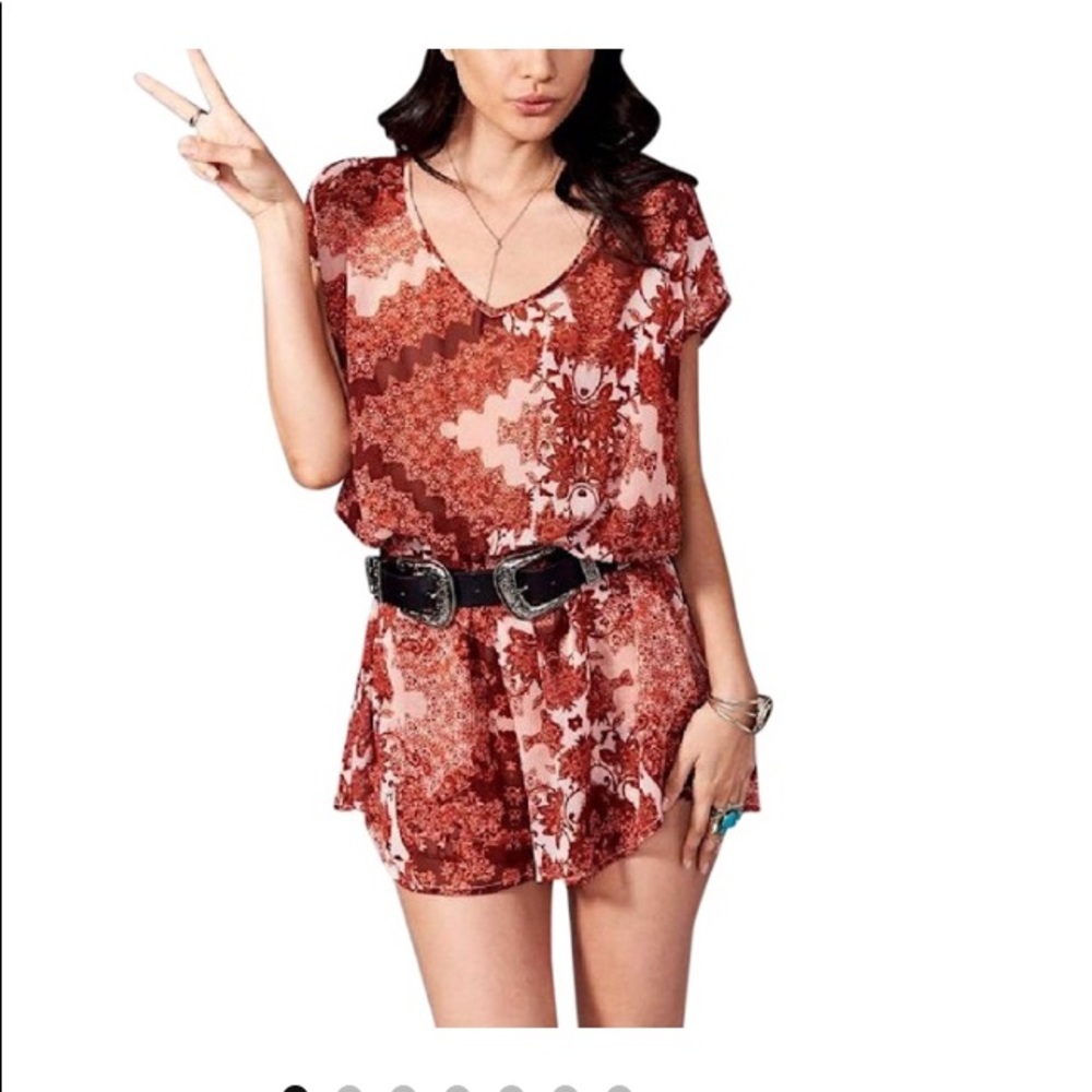 Show Me Your Mumu Red Romper